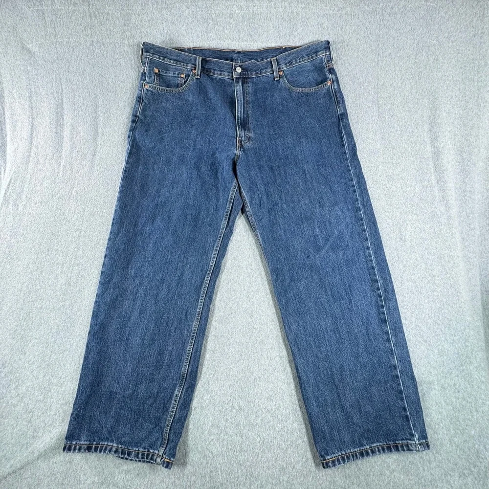 Levi 550 Jeans Mens 44x29 Medium Blue‎ Loose Pants Zip Straight Leg